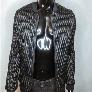 Men’s NWT Zara Black Faux Leather Bomber